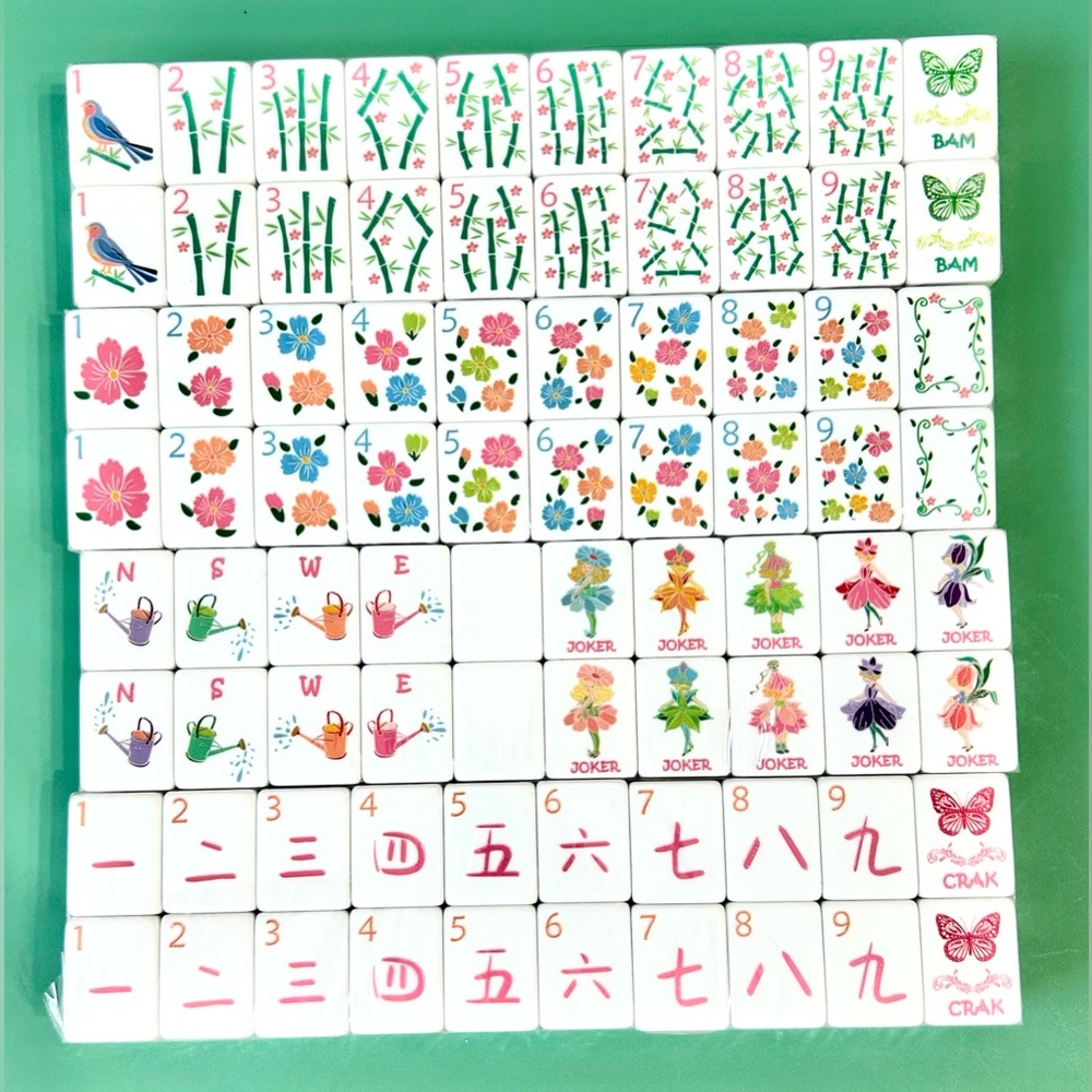 American Mahjong Pink Garden